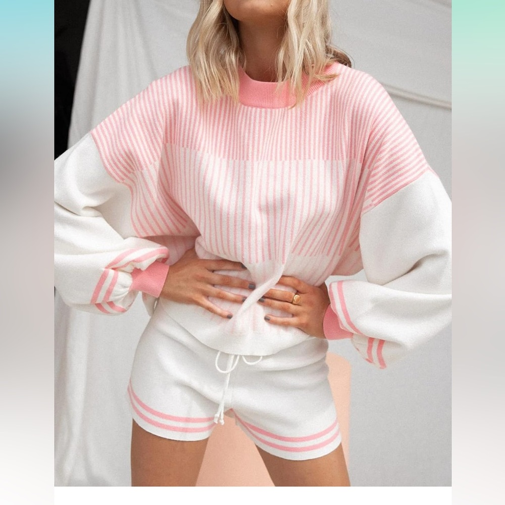 Size small white and pink set